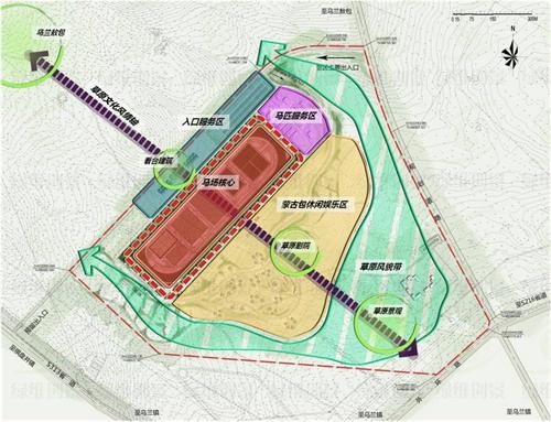 鄂托克旗全民健身廣場結(jié)構(gòu)功能規(guī)劃圖