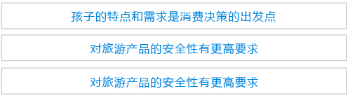 親子旅游產品特征